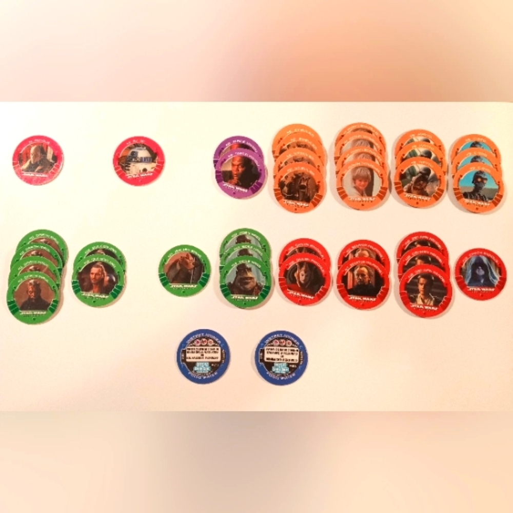 1999 Star Wars "Episode 1" Medallion Game Pieces - 38 Pieces